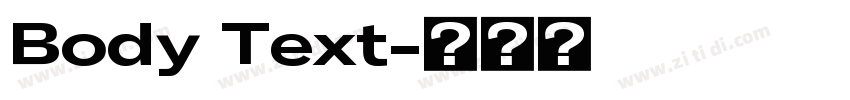 Body Text字体转换